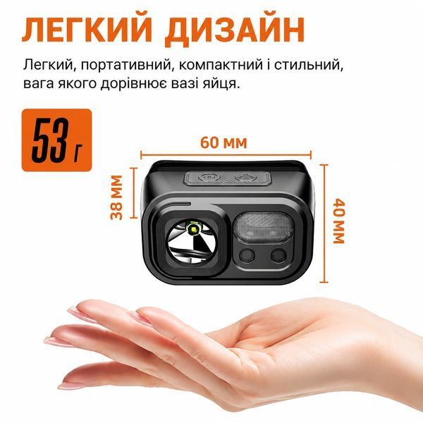 Ліхтар налобний акумуляторний HL23-S SuperFire 350 Lumen IP44 HL23-S фото