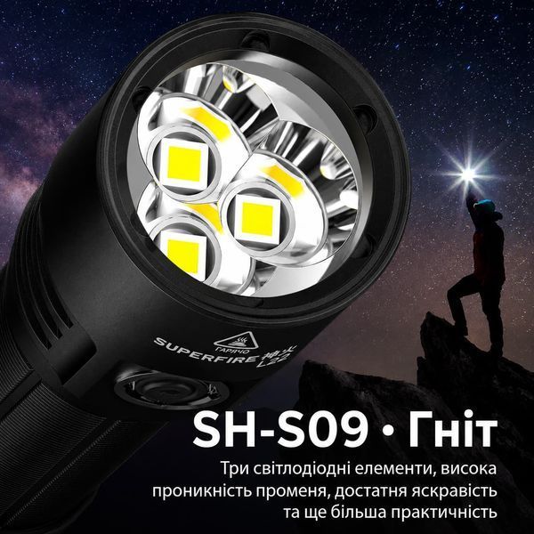 Ліхтар ручний акумуляторний L22 SuperFire 5000 Lumen IP44 L22 фото