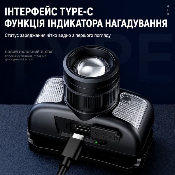Ліхтар налобний акумуляторний HL91 SuperFire 310 Lumen IP43 HL91 фото