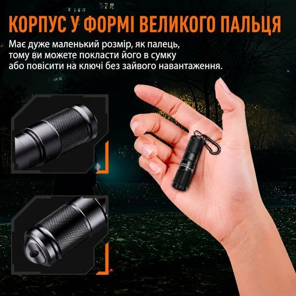 Ліхтар міні кишеньковий компактний водонепроникний EF02 SuperFire 126 Lumen IP44 EF02 фото